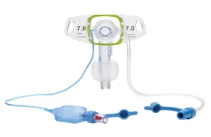 Rurka tracheostomijna BLUselect Suctionaid z mankietem Soft-Seal i odsysaniem znad mankietu rozmiar 9 Portex 